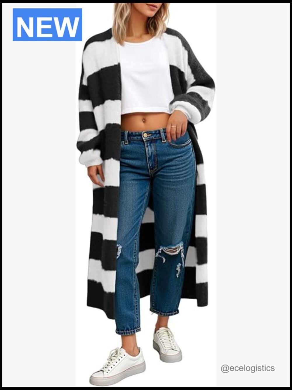 Oversized Chunky Knit Open Front Long Cardigan with Pockets